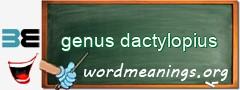 WordMeaning blackboard for genus dactylopius